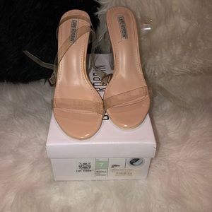 Cape Robbin Transparent Block Heel